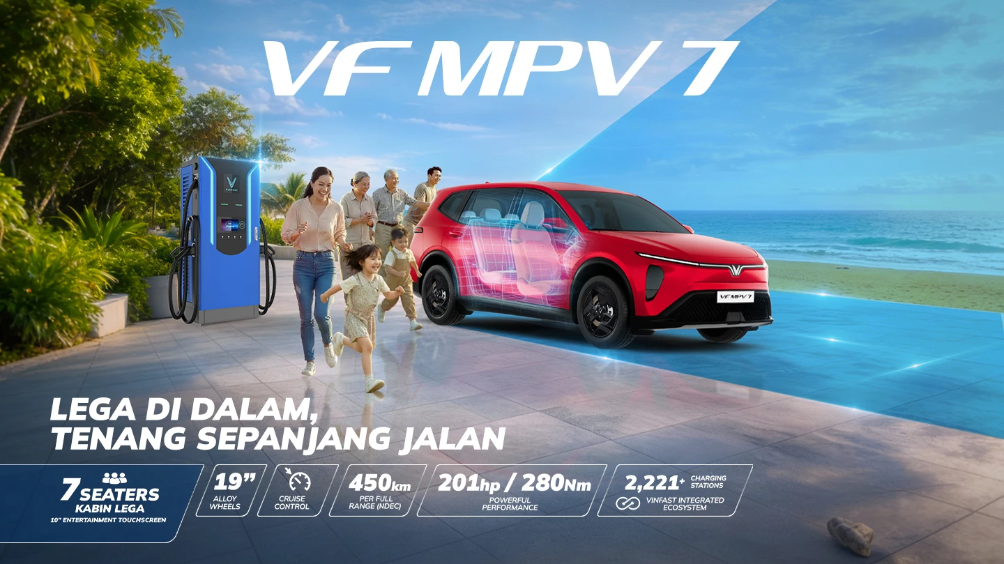 VinFast VF MPV 7 — hero photography from VinFast HQ